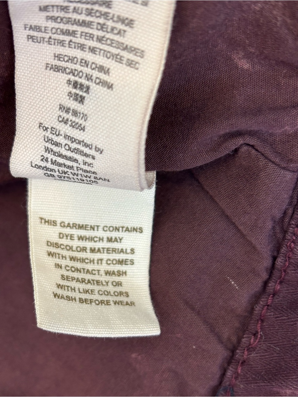 Free People Golden Quills Military Parka Jacket Size S Boho Merlot Burgundy - Picture 14 of 14
